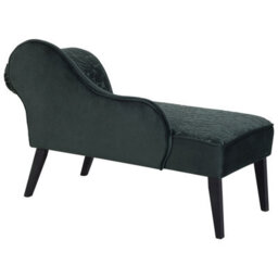 Beliani Right-Hand Chaise Longue Biarritz Velvet Dark Green - thumbnail 5