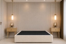 "Nexus Windsor Teddy Divan, Cream, 54"" Winged Hb, No Drawers, Open Coil Mattress, Small Single" - thumbnail 5