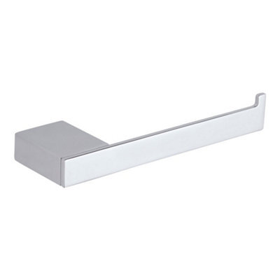Homestylestore Chrome Wall Mounted Square Bathroom Toilet Roll Holder - image 1