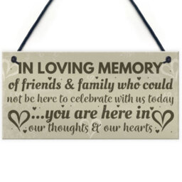 Red Ocean In Memory Plaque Christmas Tree Memorial Bauble Wedding Memorial Hanging Sign Decoration - thumbnail 1
