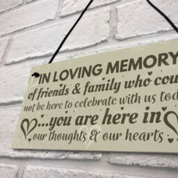 Red Ocean In Memory Plaque Christmas Tree Memorial Bauble Wedding Memorial Hanging Sign Decoration - thumbnail 7