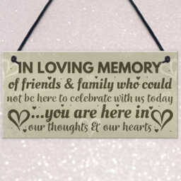 Red Ocean In Memory Plaque Christmas Tree Memorial Bauble Wedding Memorial Hanging Sign Decoration - thumbnail 3
