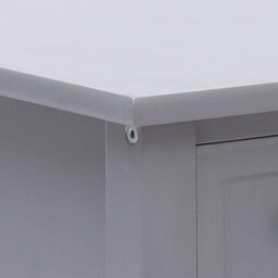 Berkfield Durable Side Table Grey 40X40X40 Cm Paulownia Wood - thumbnail 5