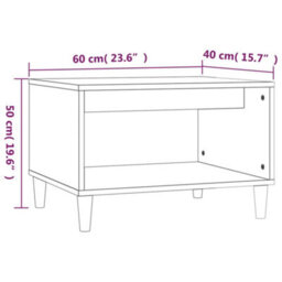 Berkfield Coffee Table Grey Sonoma 60X50X40 Cm Engineered Wood - thumbnail 7