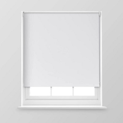 A.unique Home Premium Trimmable Thermal Blackout Roller Window Blind - 2Ft - White - 60Cm (W) X 170Cm (L) - image 1