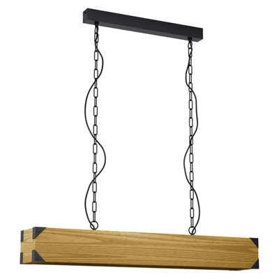 Stylish Hanging Ceiling Pendant Light With Wooden Box For Kitchen Island And Dining Table - image 1
