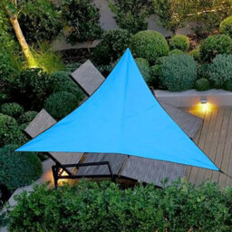 Blue 3X3X3M Triangular Shade Sail Foldable - thumbnail 4