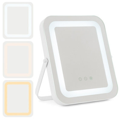 Costway Makeup Vanity Mirror Multi-Occasion 3 Color Led Mirror With Smart Touch Control - image 1