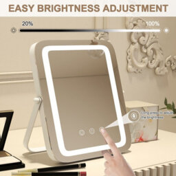 Costway Makeup Vanity Mirror Multi-Occasion 3 Color Led Mirror With Smart Touch Control - thumbnail 8