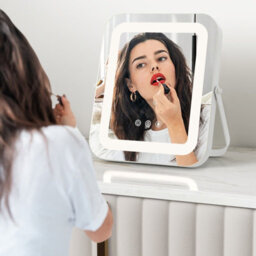 Costway Makeup Vanity Mirror Multi-Occasion 3 Color Led Mirror With Smart Touch Control - thumbnail 4