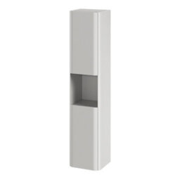 GoodHome Nevado Tall Matt Grey Bathroom Double Column Cabinet (H)160Cm (W)35Cm - thumbnail 1