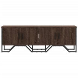 Berkfield Modern Tv Cabinet Brown Oak 122X34X41 Cm Engineered Wood - thumbnail 4