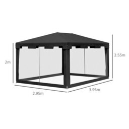 Outsunny 4 X 3M Party Tent Waterproof Garden Gazebo Canopy Wedding Cover Shade - thumbnail 3