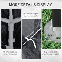 Outsunny 4 X 3M Party Tent Waterproof Garden Gazebo Canopy Wedding Cover Shade - thumbnail 6