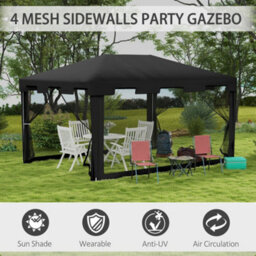 Outsunny 4 X 3M Party Tent Waterproof Garden Gazebo Canopy Wedding Cover Shade - thumbnail 4