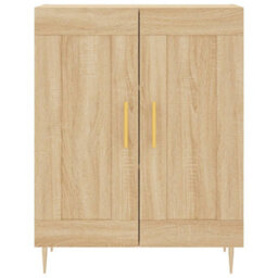 Berkfield Sideboard Sonoma Oak 69.5X34X90 Cm Engineered Wood - thumbnail 5