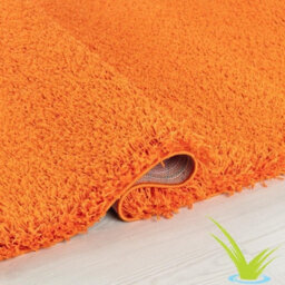 STALWART Modern Shaggy Rug - 5Cm Plush Thick Pile, Non-Slip, Soft Touch Carpet - Washable Area Rugs (Orange, 60X110 Cm) - thumbnail 2
