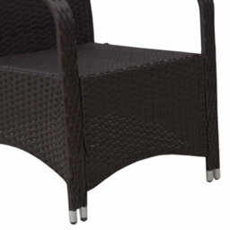 Outsunny Rattan 3Pcs Chair Table Bistro Set Patio Set W/ Steel Frame White - thumbnail 9