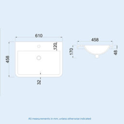 Nes Home 600mm Vanity Basin Unit & Rimless Close Coupled Toilet Grey - thumbnail 7