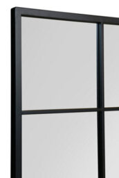 "Mirroroutlet The Fenestra Black Modern Window Leaner / Wall Mirror 69"" X 33"" 174Cm X 85Cm" - thumbnail 2