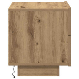 Berkfield Bedside Cabinet With Led Lights Artisan Oak 100X36X49 Cm - thumbnail 7