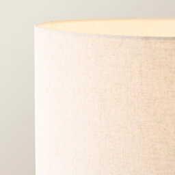 Valuelights Morrigan Linen Fabric Drum Shade Mid Wood Tripod Floor Lamp And Bulb - thumbnail 4