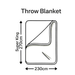 Imperial Rooms Plain Plush Faux Fur And Flannel Reversible All Season Comfort Blanket Teal Super King - thumbnail 4