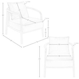 Angel Cerda Black Leather Armchair With Walnut Legs - thumbnail 8