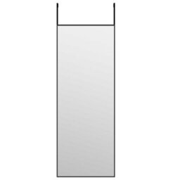 Berkfield Door Mirror Black 30X80 Cm Glass And Aluminium - thumbnail 2