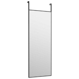 Berkfield Door Mirror Black 30X80 Cm Glass And Aluminium - thumbnail 3