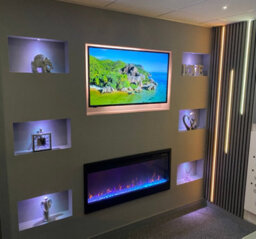 Diy Plug & Play Media Wall Led Lighting Kit With 8X Alcove Spot Lights & Tv Led Strip Lighting + Remote Dimmer Cool White 6000K - thumbnail 1