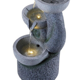 Thehotsale 3 Bowls Solar-Powered Water Fountain Outdoor Garden Decor - thumbnail 6