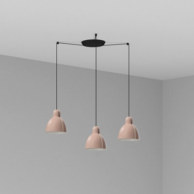 Luminosa Lighting Luminosa Venice 3 Light Pink Cluster Drop Pendant Lamp