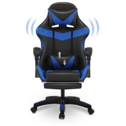 Ergonomic Massage Gaming Chair Height Adjustable Lumbar Support - thumbnail 1