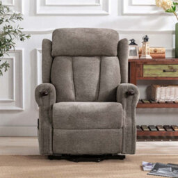 More4Homes Rise Recliner Chair With Single Motor, Remote Control And Pocket Storage In Brown Fabric - thumbnail 6