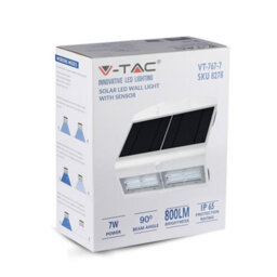Vt-767-7 7W Led Solar Wall Light Color Code:4000K, White Body - thumbnail 6