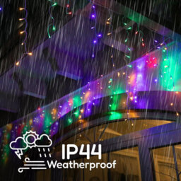 GEEZY The Magic Toy Shop 200 Led Christmas Lights Icicle Fairy Chaser Pastel Multicoloured Timer Outdoor - thumbnail 3