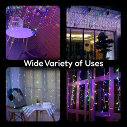 GEEZY The Magic Toy Shop 200 Led Christmas Lights Icicle Fairy Chaser Pastel Multicoloured Timer Outdoor - thumbnail 4