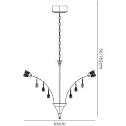 Luminosa Lighting Luminosa Bouquet Pendant 18 Light G4 Polished Chrome/crystal, Not Led/cfl Compatible - thumbnail 4