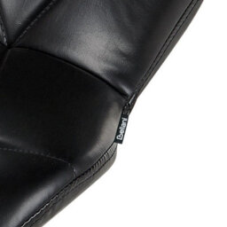 Wyld And Coco Novalux Bar Stool Set 2 Black Faux Leather Adjustable Height Swivel, Foam-Padded Seats, Iron Frame - thumbnail 9
