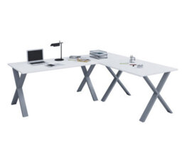 Vcm Desk Lona Silver / White H. 76 X W. 160 X D. 130 Cm