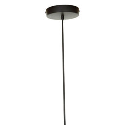Orsina Small Black & Gold Pendant Light, Saucer Ceiling Light With Adjustable Drop, Decorative Ceiling Fixture - thumbnail 3