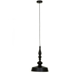 Orsina Small Black & Gold Pendant Light, Saucer Ceiling Light With Adjustable Drop, Decorative Ceiling Fixture - thumbnail 1