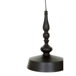 Orsina Small Black & Gold Pendant Light, Saucer Ceiling Light With Adjustable Drop, Decorative Ceiling Fixture - thumbnail 4