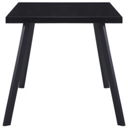 Berkfield Industrial Dining Table Black 180X90X75 Cm Tempered Glass - thumbnail 3