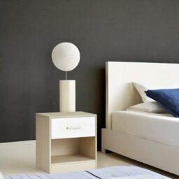 Modcraft Set Of 2 Bedside Tables With Drawers And Shelf , Nightstands For Bedroom Or Living Room - thumbnail 3