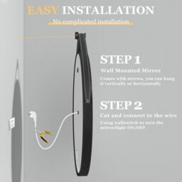 Luvodi Round 800mm Led Lighted Bathroom Mirror Anti-Fog Dimmable With Leather Belt(Non Removable) - thumbnail 9
