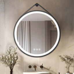 Luvodi Round 800mm Led Lighted Bathroom Mirror Anti-Fog Dimmable With Leather Belt(Non Removable) - thumbnail 6