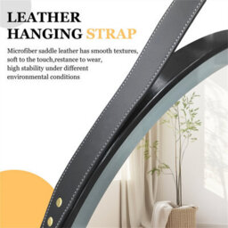 Luvodi Round 800mm Led Lighted Bathroom Mirror Anti-Fog Dimmable With Leather Belt(Non Removable) - thumbnail 4