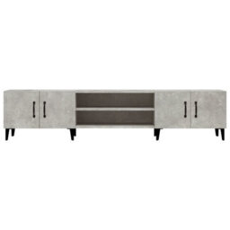 Berkfield Tv Cabinet Concrete Grey 180X31.5X40 Cm Engineered Wood - thumbnail 6